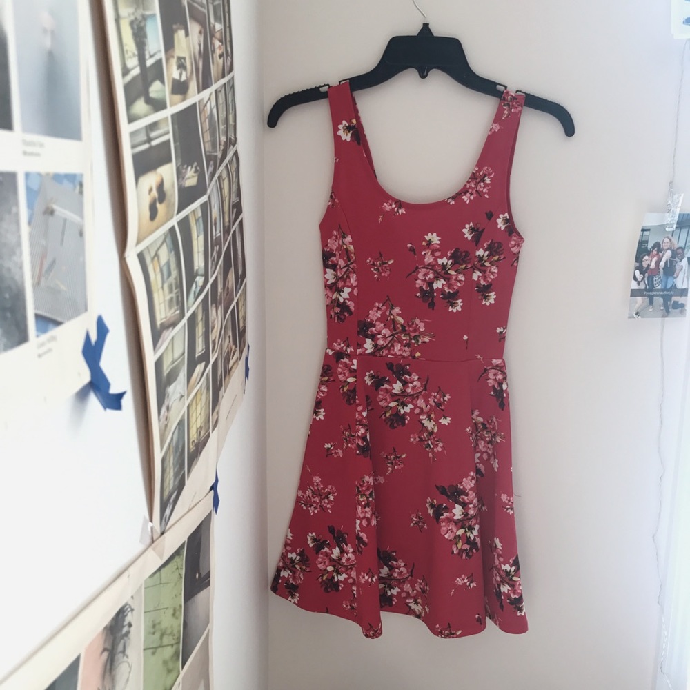 H&M Red Flower Blossom Dress